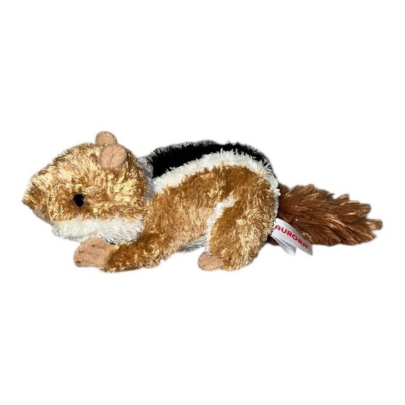 Aurora Mini Flopsie 8" Chip Plush Chipmunk Brown Stuffed Animal EUC - Picture 1 of 7